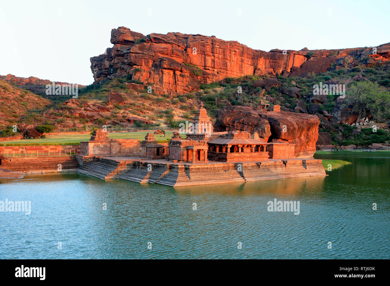 Tempio Bhutanatha (VI secolo), Badami, Karnataka, India Foto Stock