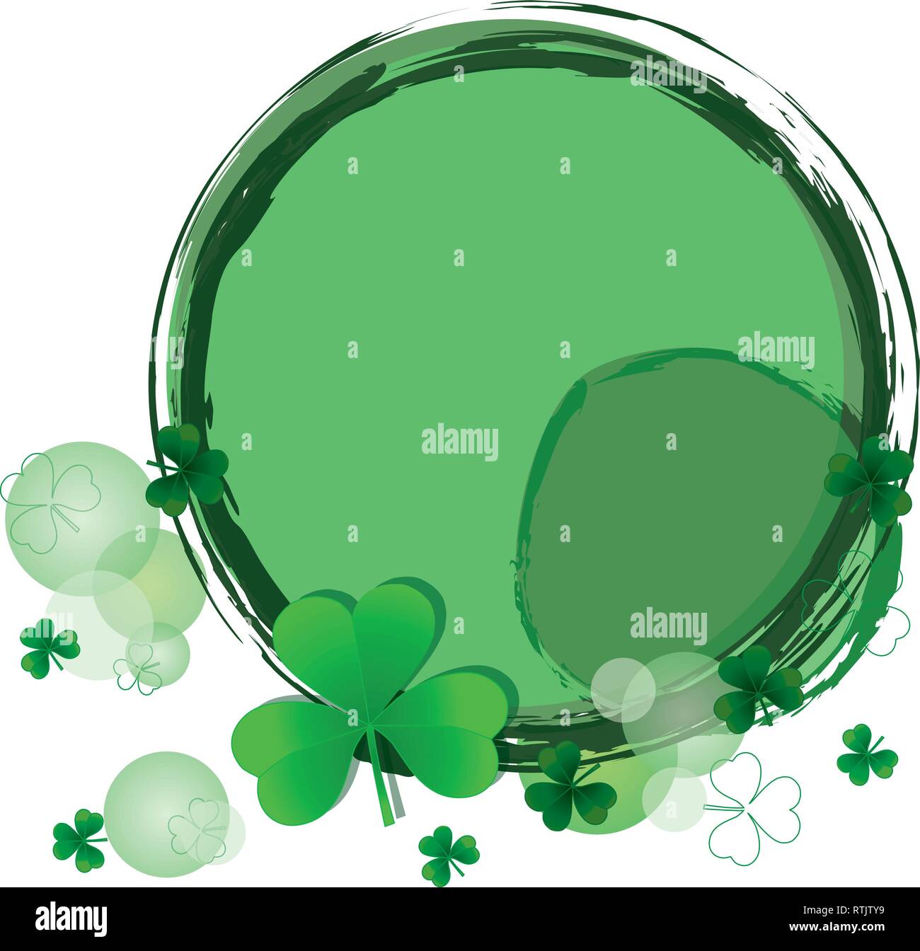 Sfondo con trifogli per St.Patrick's Day, illustrazione vettoriale EPS10 Illustrazione Vettoriale