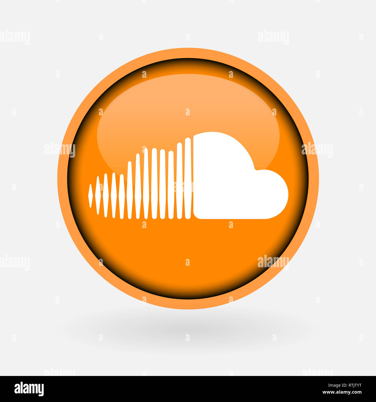 Popolare Social Media Musica Logo Stampato Su Carta Bianca Soundcloud Foto Stock Alamy