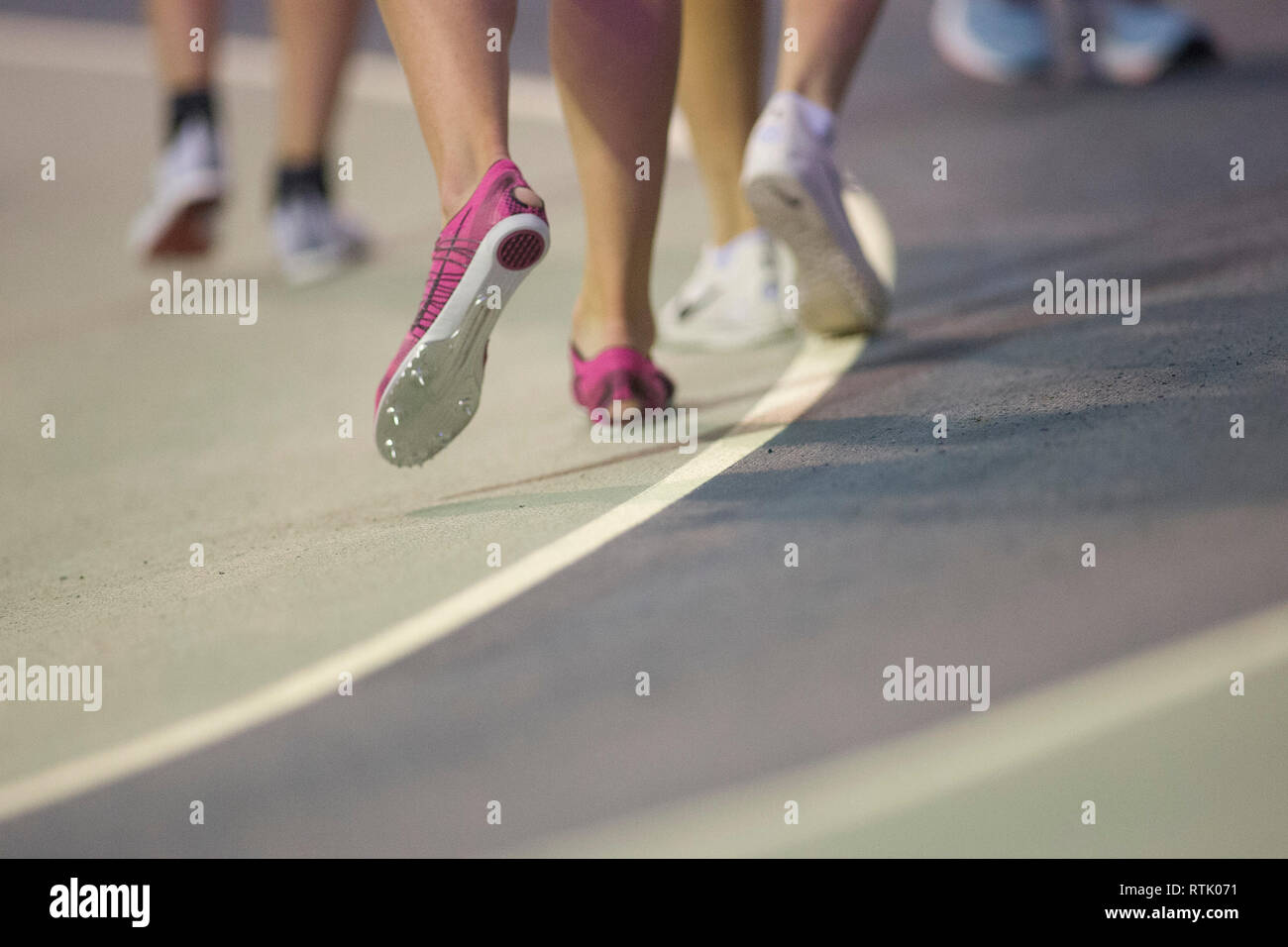 Glasgow, Scotland, Regno Unito. 01 Mar, 2019. Glasgow, Scozia - 1 marzo: giorno 1 del Europei Indoor di Atletica a Emirates Arena di Glasgow, Scozia. ( Credito: Scottish Borders Media/Alamy Live News Foto Stock