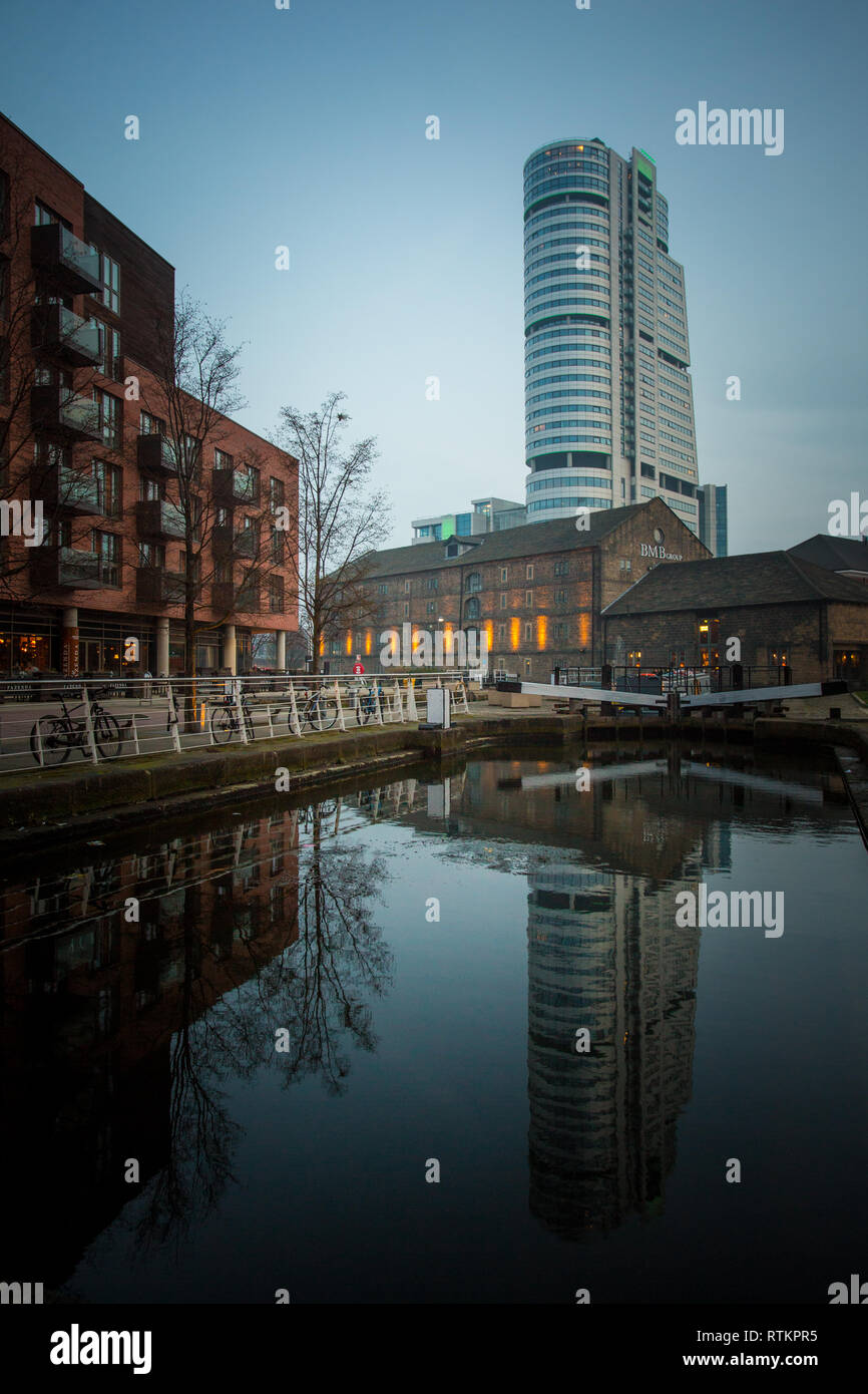 Bridgewater luogo preso da Granary Wharf, Leeds, West Yorkshire, Regno Unito Foto Stock