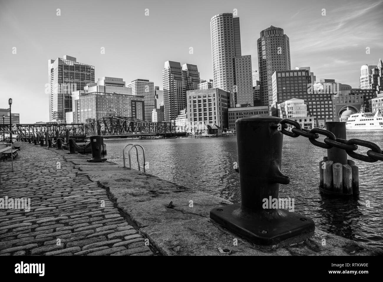 Boston finanziati nel 1630, è una delle più antiche città negli Stati Uniti Foto Stock