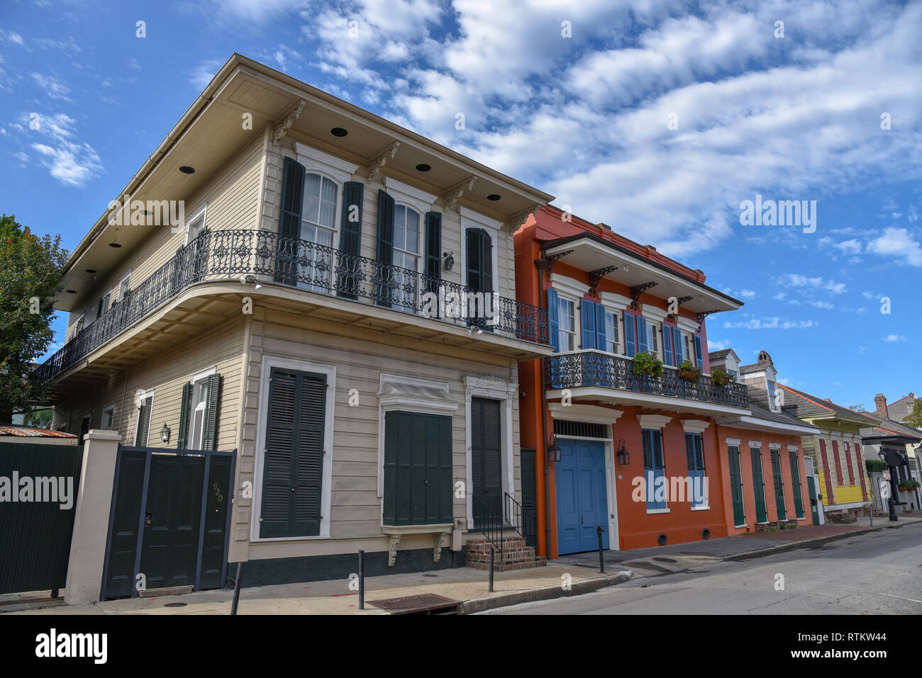 New Orleans è sapere (tra le altre cose per la sua architettura con molteplici influenze esemplificata in questa foto Foto Stock
