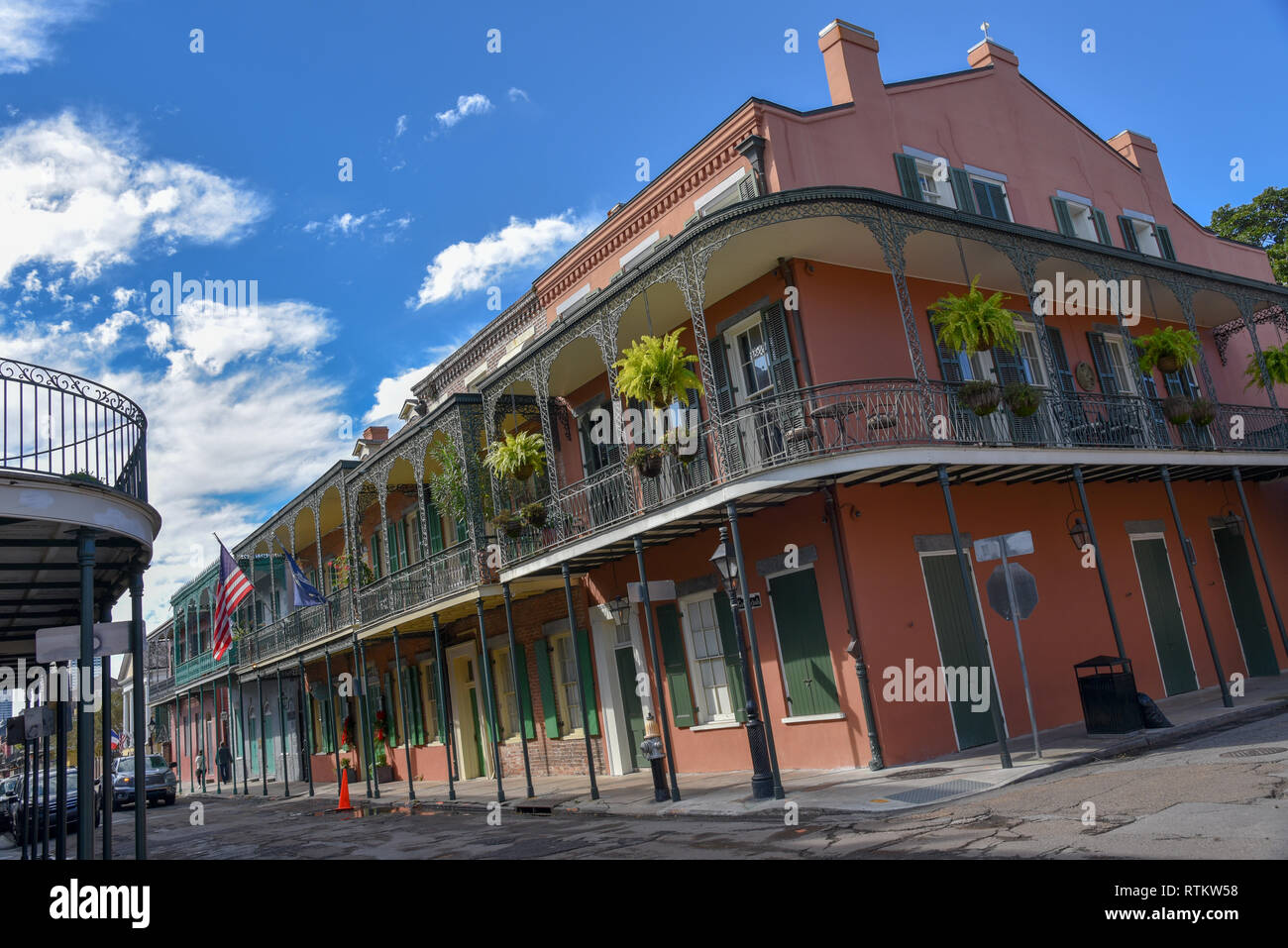 New Orleans è sapere (tra le altre cose per la sua architettura con molteplici influenze esemplificata in questa foto Foto Stock