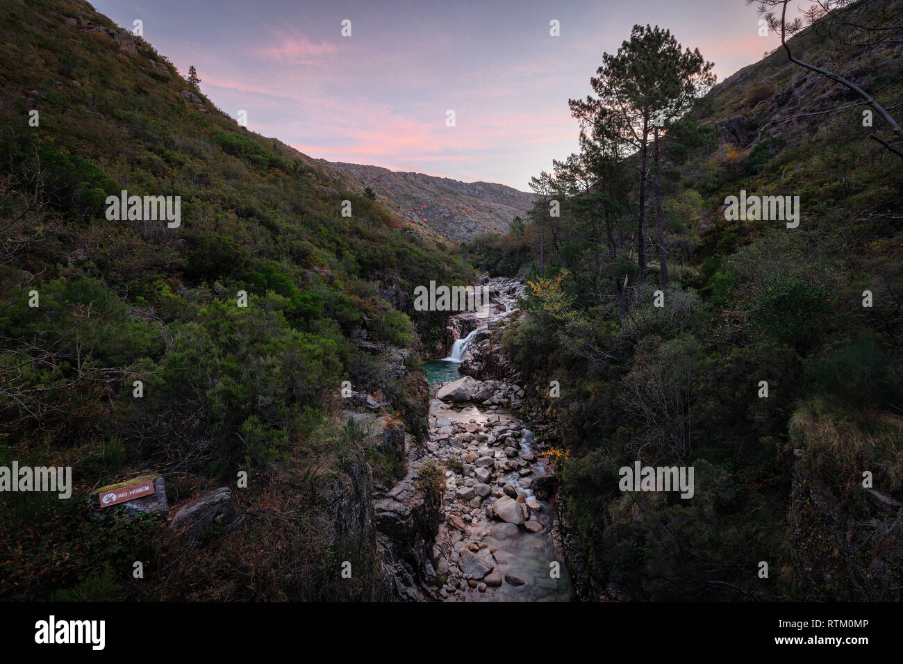 Rio Homem - Serra do Gerês - Portogallo Foto Stock