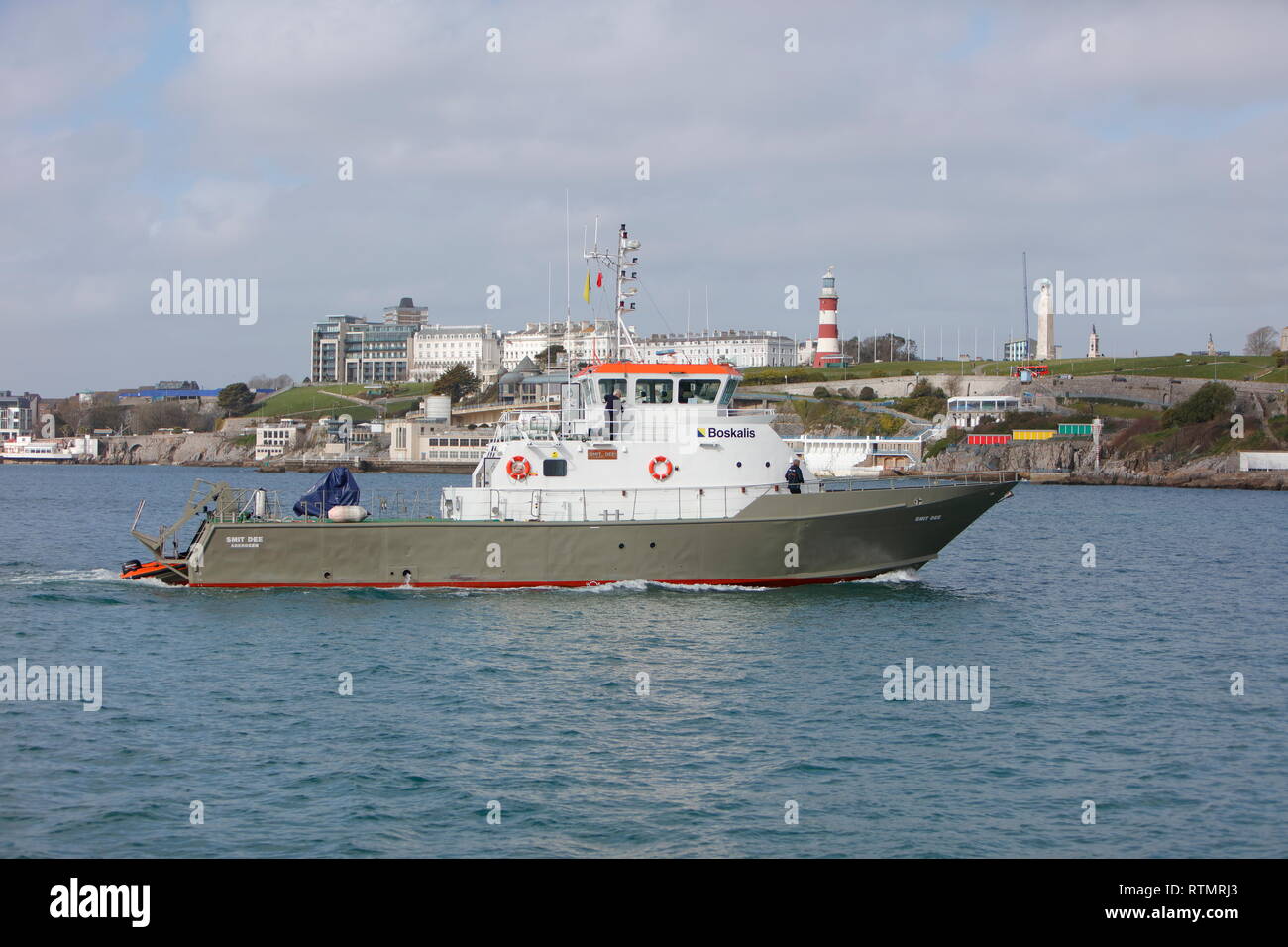 Plymouth, Devon, Regno Unito.1 Marzo, 2019. Smit Boskalis Dee a Plymouth, Regno Unito Foto Stock