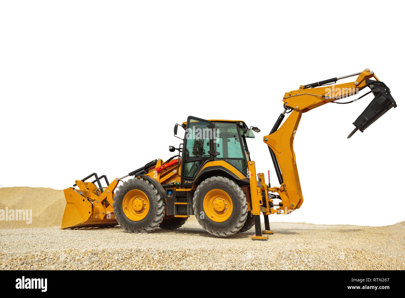 Trattore Con Rimorchio In Legno – Modello Artigianale Unico – Bulldozer Escavatore – Nuovo
