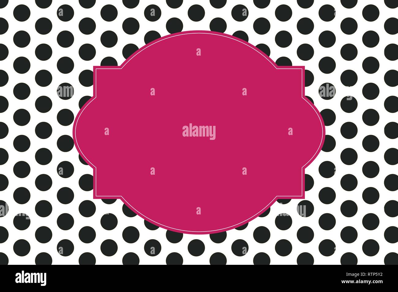 Polka Dot pattern - sfondo bianco con spazio libero per il testo - illustrazione vettoriale- modificabile illustrazione stratificata Illustrazione Vettoriale