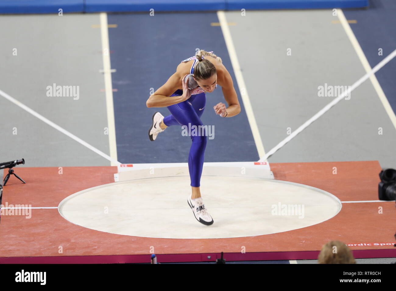 Niamh Emerson (GBR) visto in azione durante le donne del pentathlon a livello Europeo Indoor Athletics Championships 2019. Foto Stock