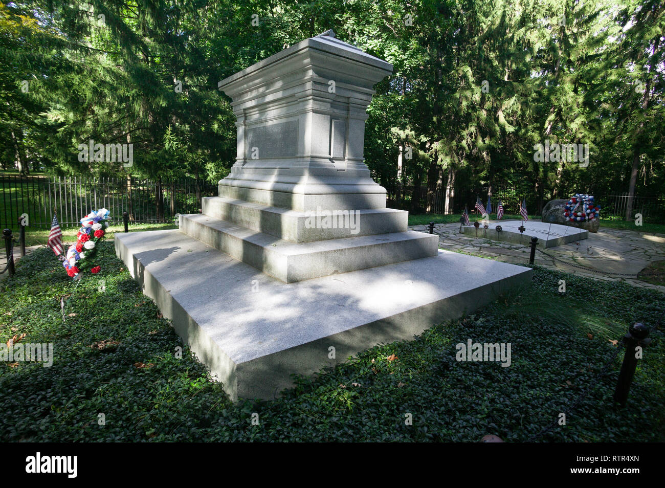 La tomba di Rutherford B. Hayes e Lucy Hayes a Spiegel Grove in Fremont, Ohio Foto Stock