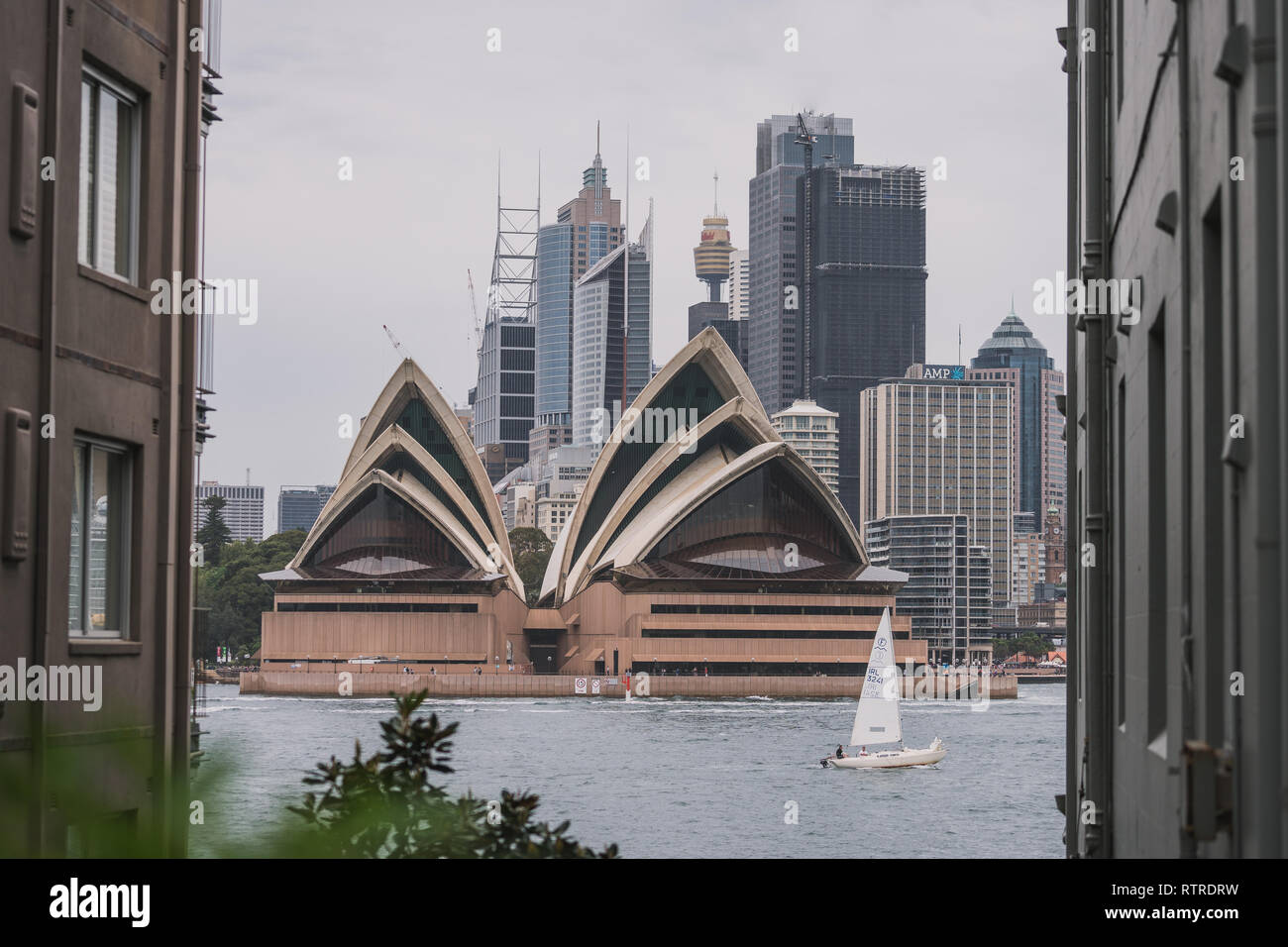 Vista frontale della opera house Foto Stock