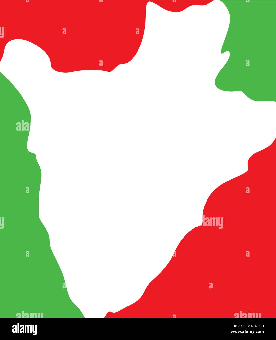 Mappa di Burundi icona logo vettore di paese Illustrazione Vettoriale