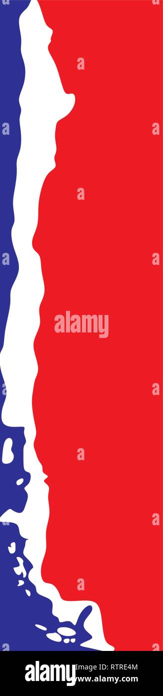 Mappa di Cile logo icona vettore Illustrazione Vettoriale