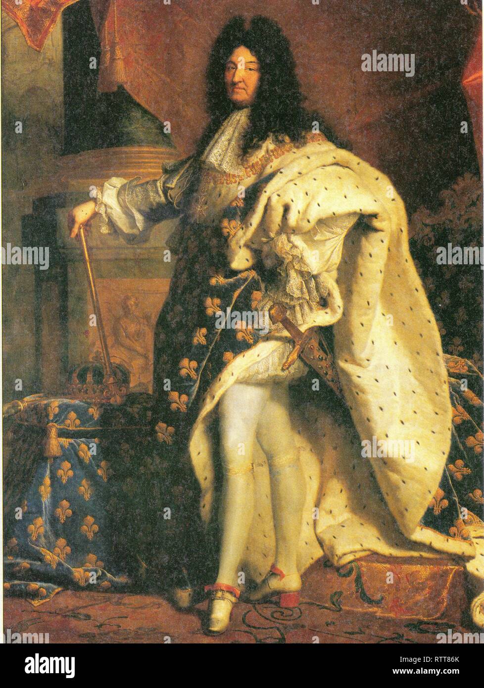 PORTRAIT OFFICIEL DE LOUIS XIX PEINTURE DE HYACINTHE RIGAUD. 1701 Foto Stock