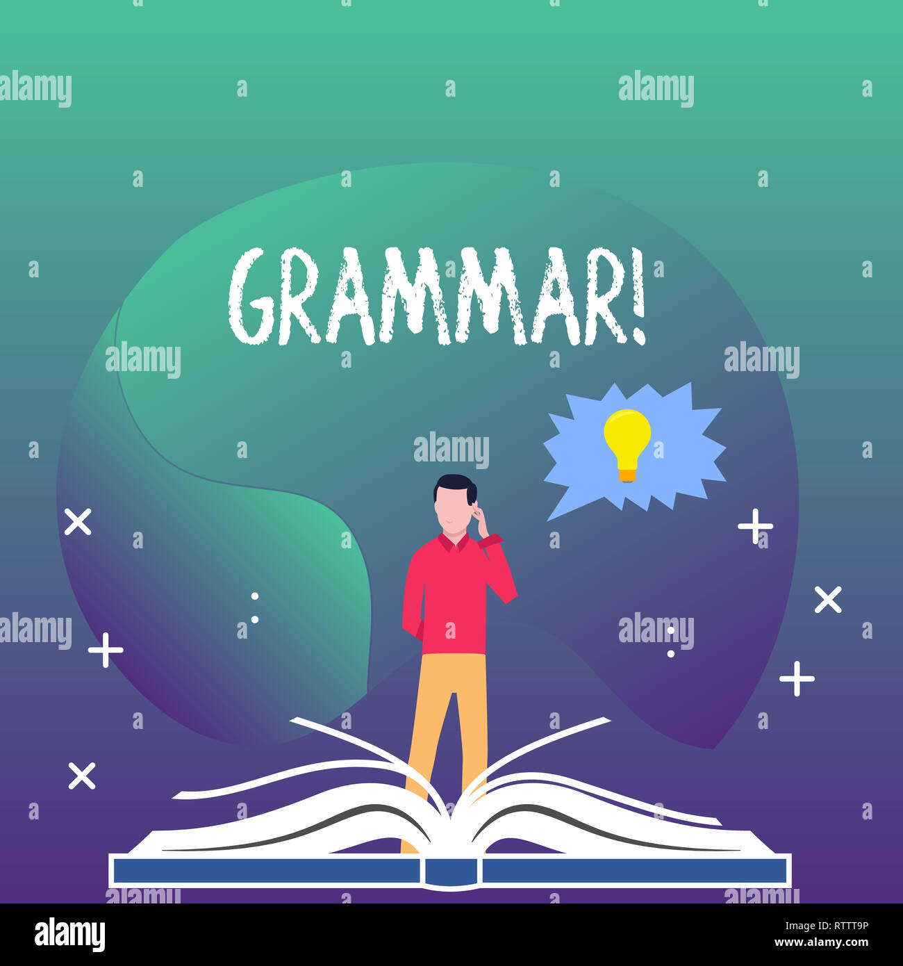 La scrittura della nota mostra la grammatica. Business photo vetrina per il sistema e la struttura di una lingua corretta corretta scrittura delle regole Foto Stock