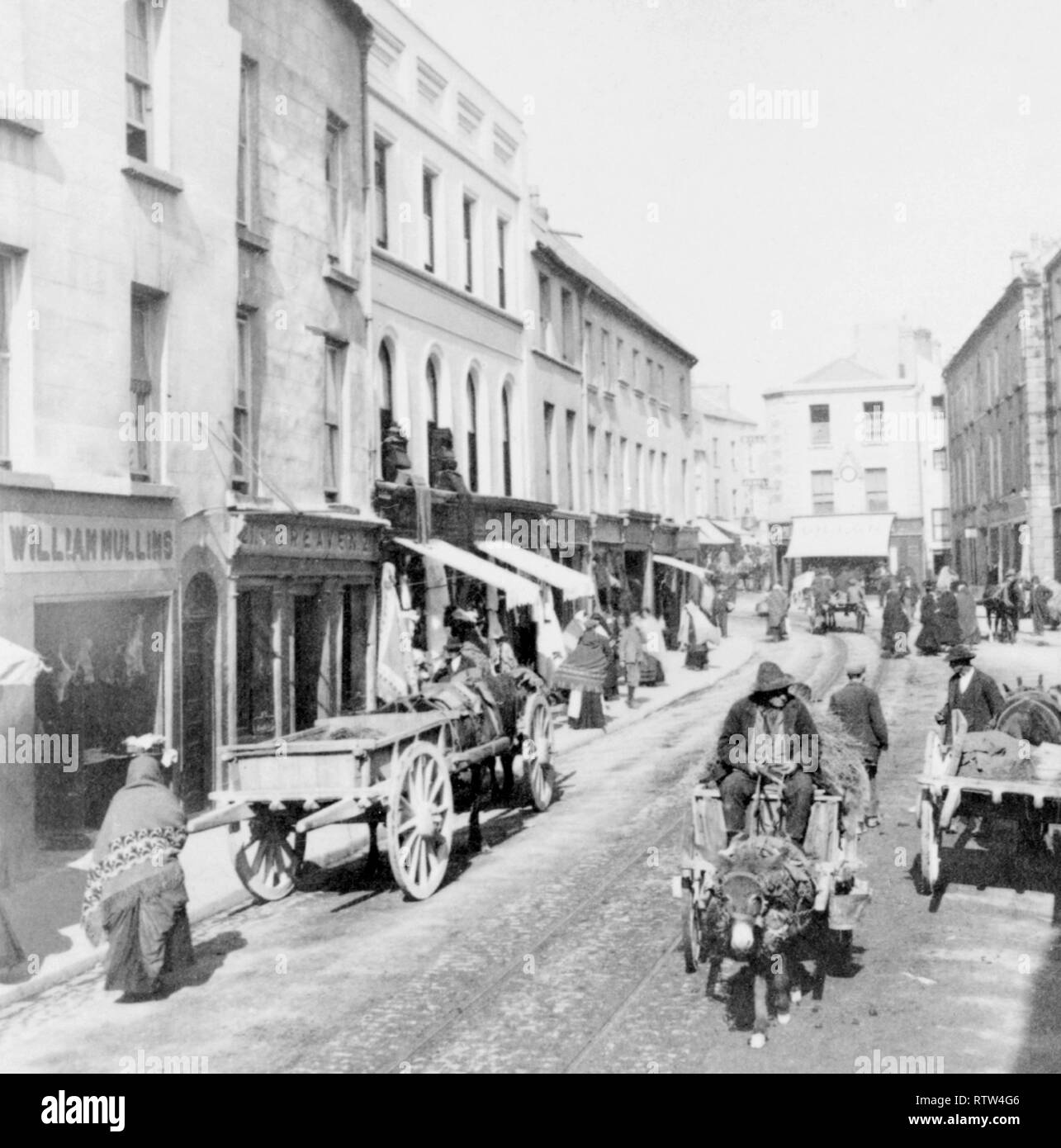 High Street Galway 1901 Irlanda Foto Stock