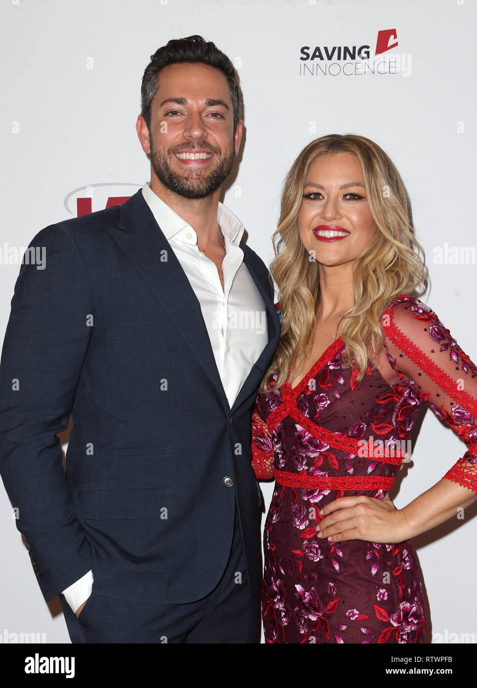Hollywood, Stati Uniti d'America. 2 Mar, 2019. Zachary Levi, Kim Biddle, al 7 risparmio annuale di Gala di innocenza al Loews Hollywood Hotel in Hollywood, USAlifornia il 2 marzo 2019. Credito: Faye Sadou/media/punzone Alamy Live News Foto Stock