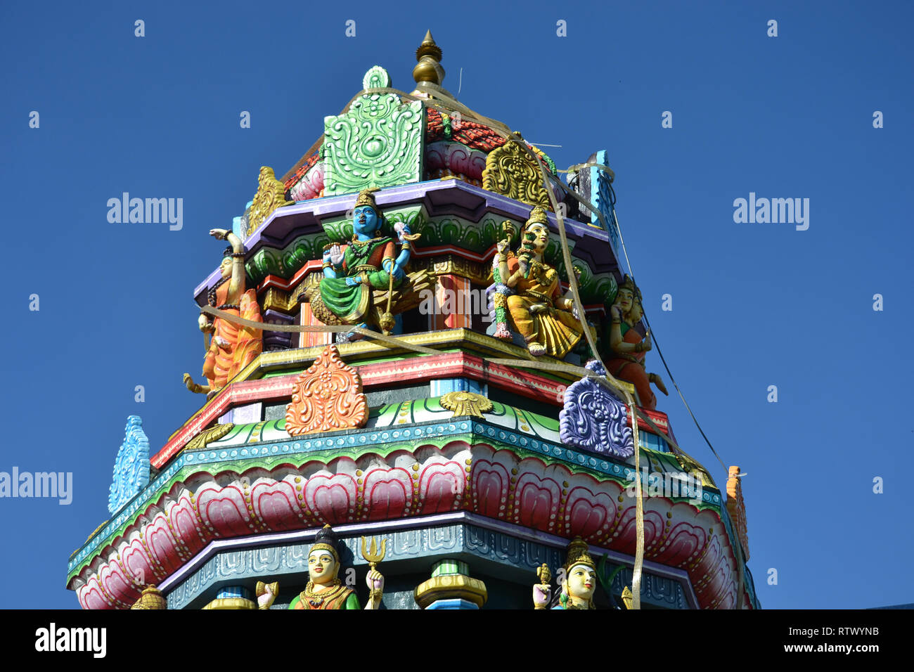 Hindi Tempio di Sri Siva Subramaniya Swami, Nadi, Viti Levu, Figi e Sud Pacifico Foto Stock