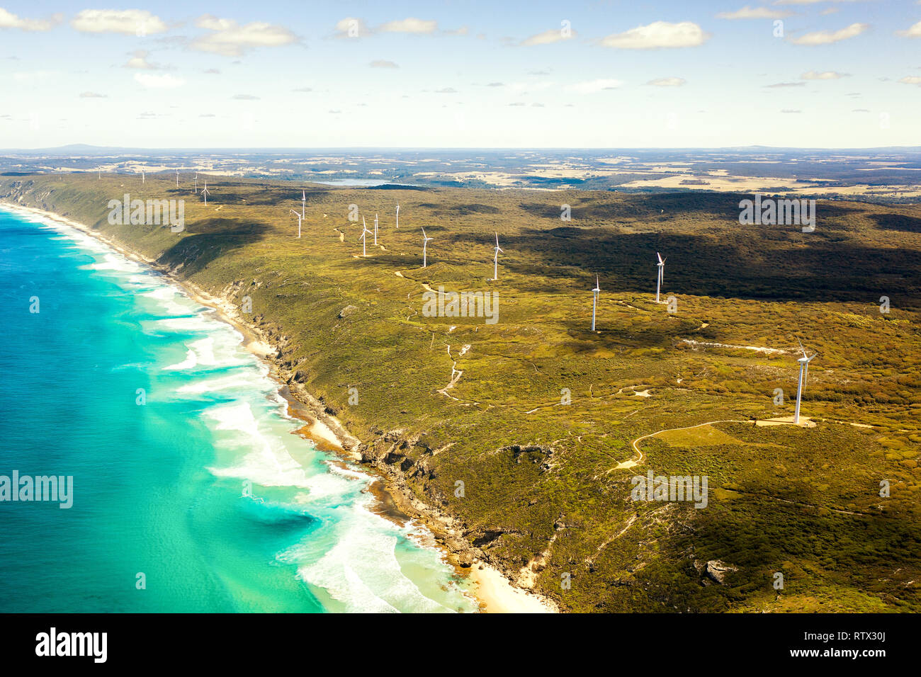 Albany Wind Farm, Western Australia. Foto Stock