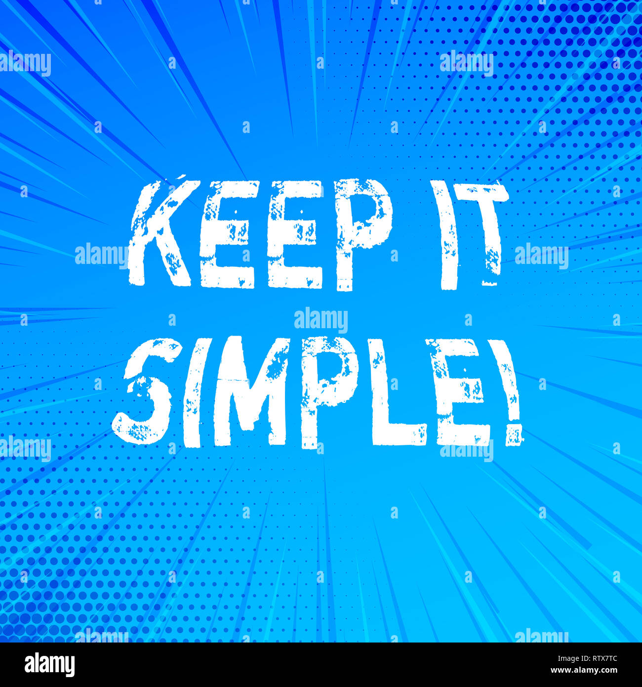 La Grafia La Scrittura Di Testo Keep It Simple Concetto Significato Di Semplificare Le Cose Facili Chiaro E Conciso Le Idee Foto Stock Alamy