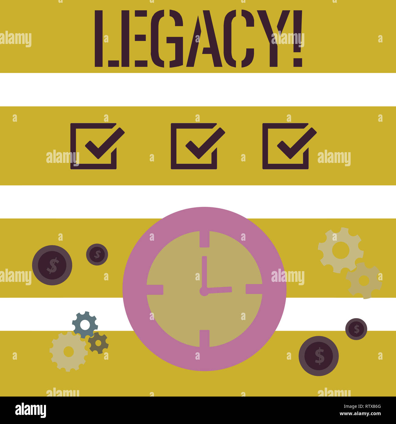 Parola di scrittura di testo Legacy. Il concetto di business per trasmesso ricevuto da un antenato denaro proprietà fornite da saranno Foto Stock