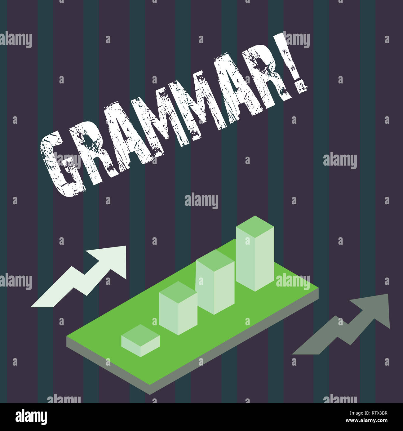 Testo della scrittura grammatica. Concetto di sistema di significato e la struttura di una lingua corretta corretta scrittura delle regole Foto Stock