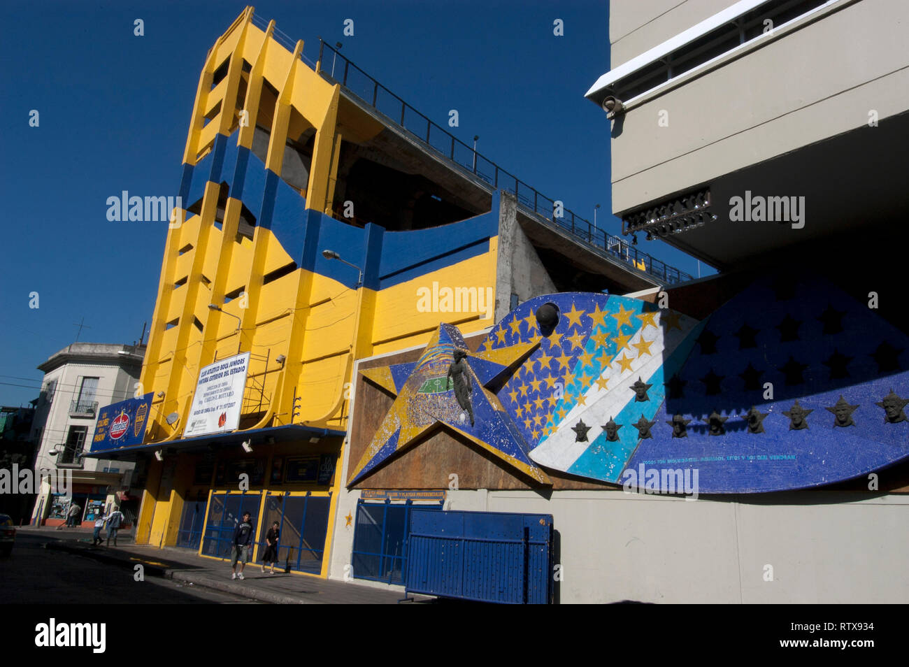 Alberto J. Armando o La Bombonera Stadium, casa della squadra di calcio Boca Juniors, Buenos Aires, Argentina Foto Stock