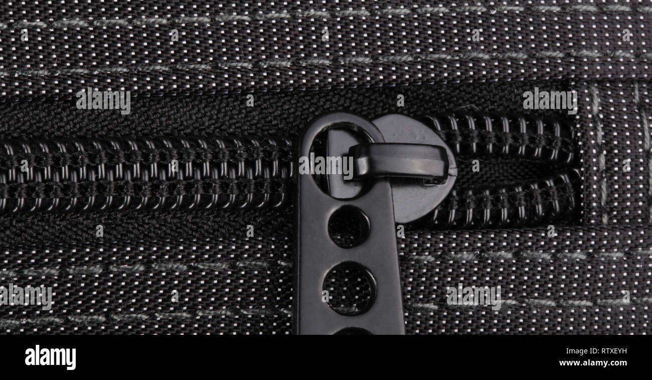 Borsa nera con puntini bianchi Foto Stock