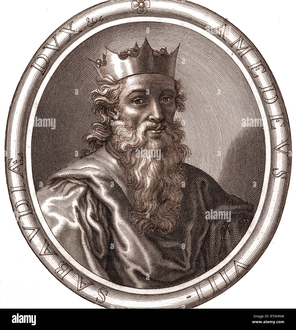 Amedeo VIII di Savoia, chiamato il Pacifico (ChambÃ©ry, 4 settembre 1383 - Ripaille, 6 gennaio 1451), fu conte e poi duca di Savoia, Principe di Piemonte e di Acaia, Conte di Aosta, Ginevra, Moriana e Nizza, fino al 6 gennaio 1440. Dal 24 luglio 1440 al 7 aprile 1449 era l'ultimo antipapa con il nome di Felice V. Foto Stock