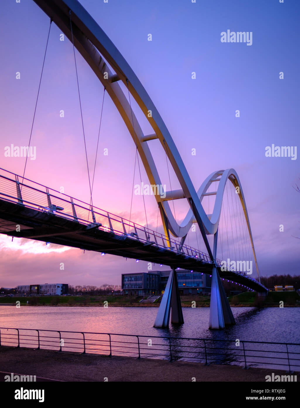 La Infinity Bridge, Stockton-on-Tees, Teesside Foto Stock