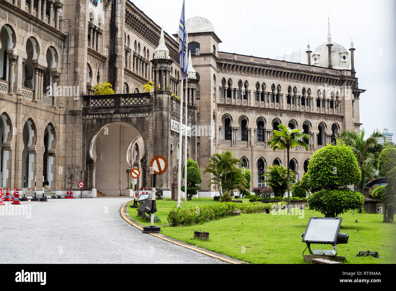 Vecchia ferrovia edificio amministrativo, Era Coloniale, Kuala Lumpur, Malesia. Foto Stock