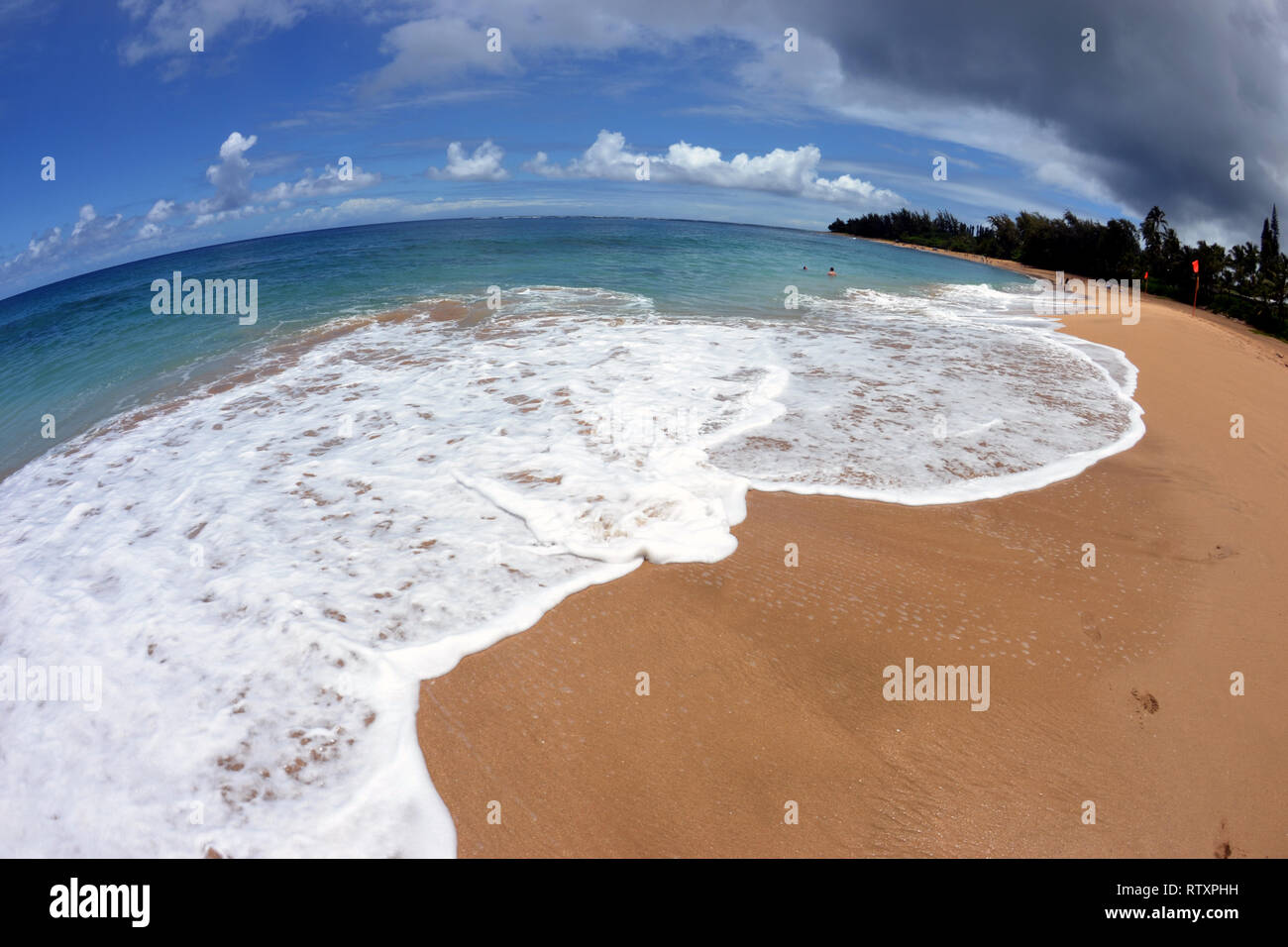 Kee Beach, Kauai, Hawaii, STATI UNITI D'AMERICA Foto Stock