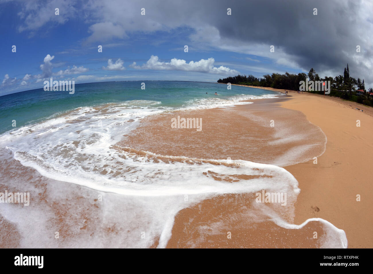 Kee Beach, Kauai, Hawaii, STATI UNITI D'AMERICA Foto Stock