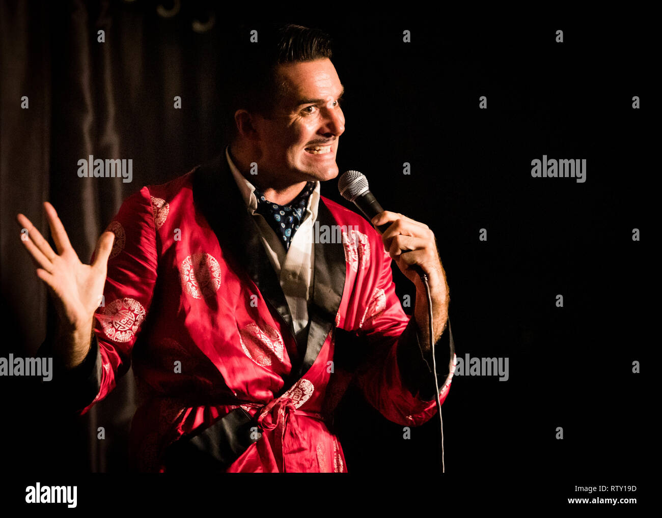 Troy Hawke, The Greeter's Guild, Joker Comedy Club, Southend, Essex © Clarissa Debenham / Alamy Foto Stock