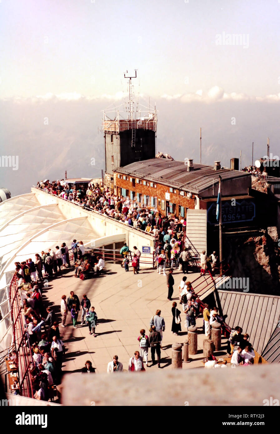 Il massiccio dello Zugspitze, Baviera, Germania Foto Stock