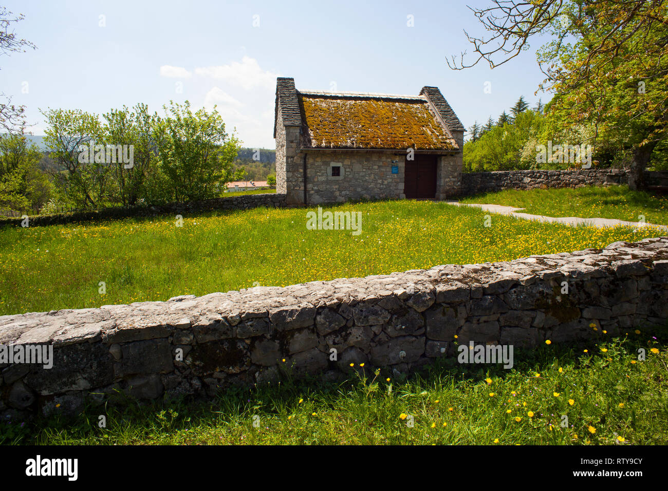 Casa della collezione etnologica nel villaggio di Skocjan Foto Stock