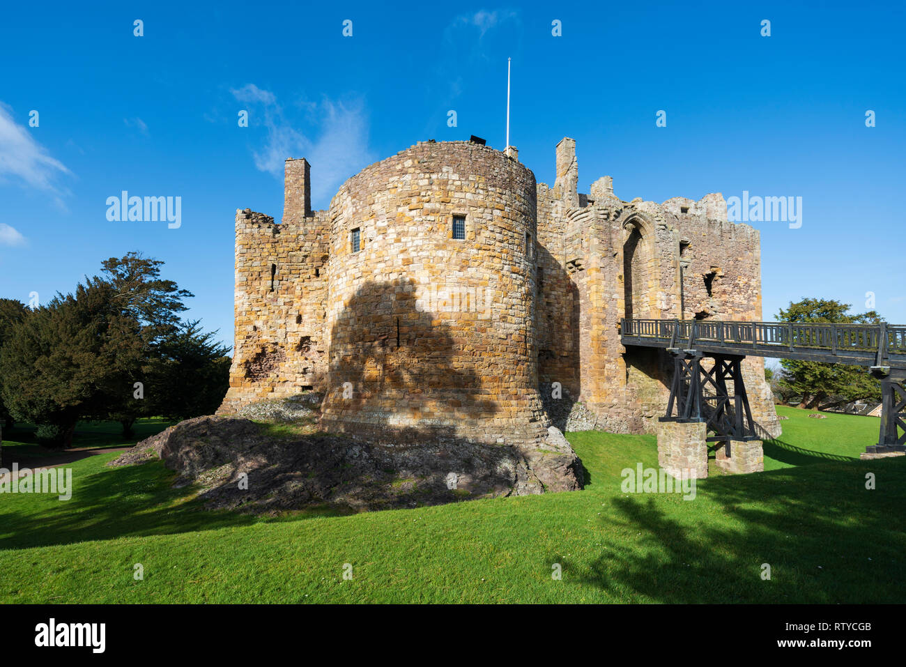 Dirleton Castle in East Lothian , Scozia , REGNO UNITO Foto Stock