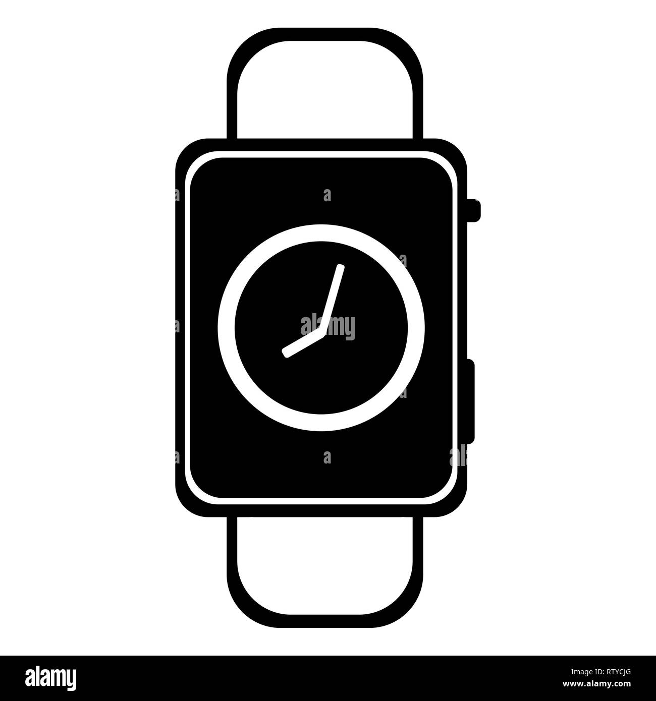 Smart watch indossabile con il tempo Illustrazione Vettoriale