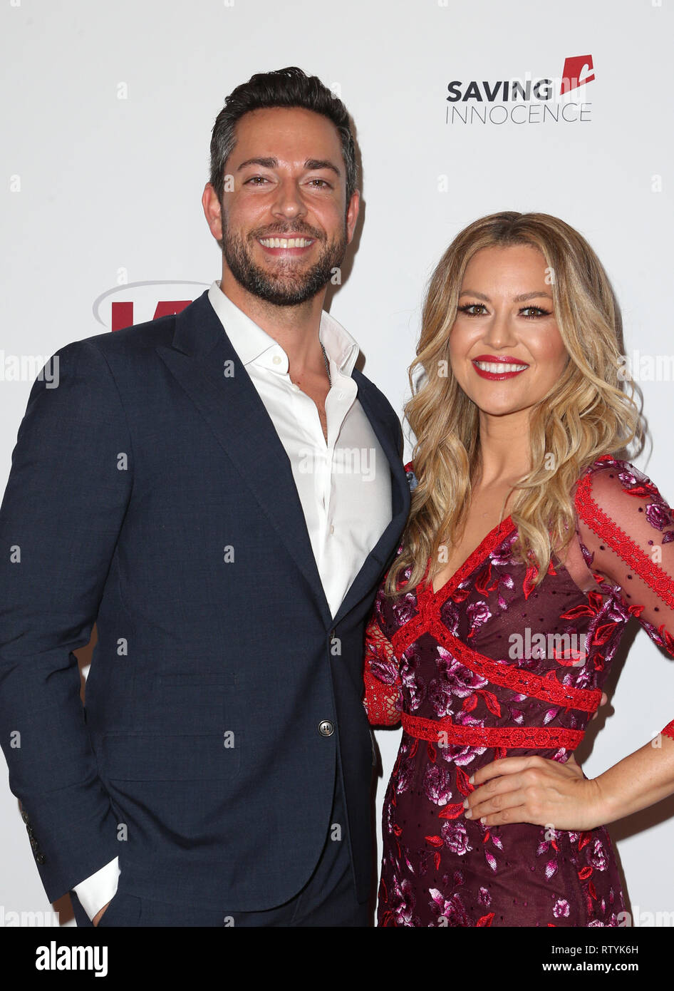 Hollywood, Stati Uniti d'America. 2 Mar, 2019. Zachary Levi, Kim Biddle, al 7 risparmio annuale di Gala di innocenza al Loews Hollywood Hotel in Hollywood, USAlifornia il 2 marzo 2019. Credito: Faye Sadou/media/punzone Alamy Live News Foto Stock