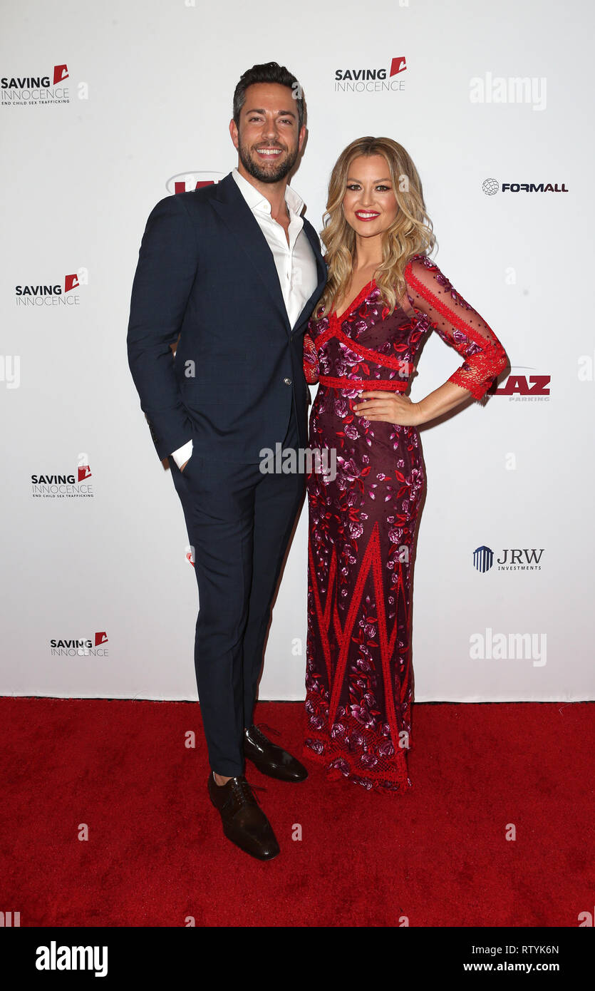 Hollywood, Stati Uniti d'America. 2 Mar, 2019. Zachary Levi, Kim Biddle, al 7 risparmio annuale di Gala di innocenza al Loews Hollywood Hotel in Hollywood, USAlifornia il 2 marzo 2019. Credito: Faye Sadou/media/punzone Alamy Live News Foto Stock