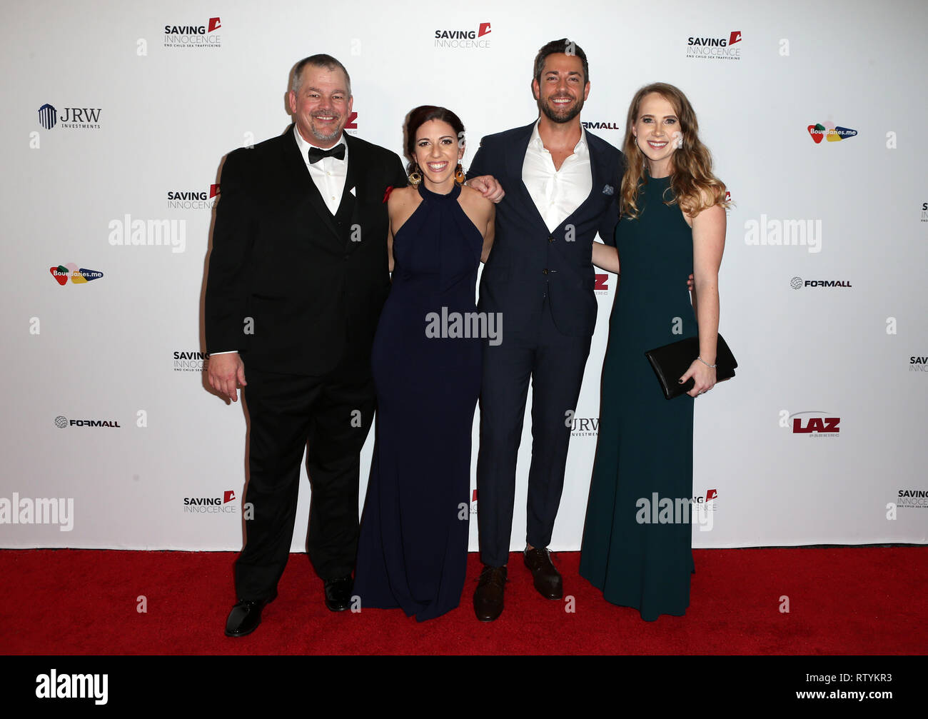 Hollywood, Stati Uniti d'America. 2 Mar, 2019. Alan Smith, Zachary Levi, ospiti al 7 risparmio annuale di Gala di innocenza al Loews Hollywood Hotel in Hollywood, USAlifornia il 2 marzo 2019. Credito: Faye Sadou/media/punzone Alamy Live News Foto Stock