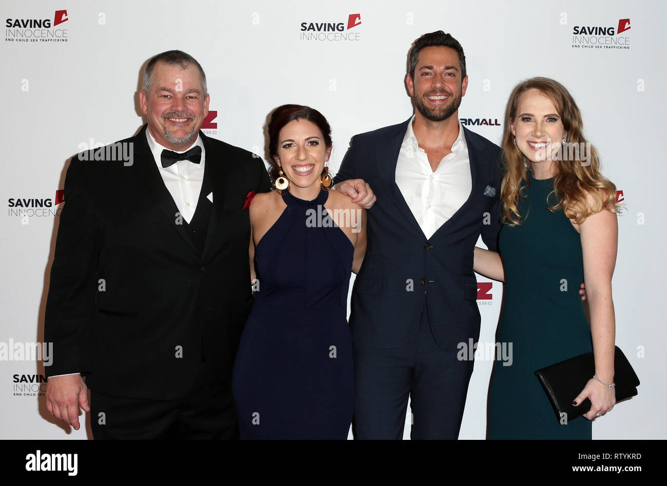 Hollywood, Stati Uniti d'America. 2 Mar, 2019. Alan Smith, Zachary Levi, ospiti al 7 risparmio annuale di Gala di innocenza al Loews Hollywood Hotel in Hollywood, USAlifornia il 2 marzo 2019. Credito: Faye Sadou/media/punzone Alamy Live News Foto Stock