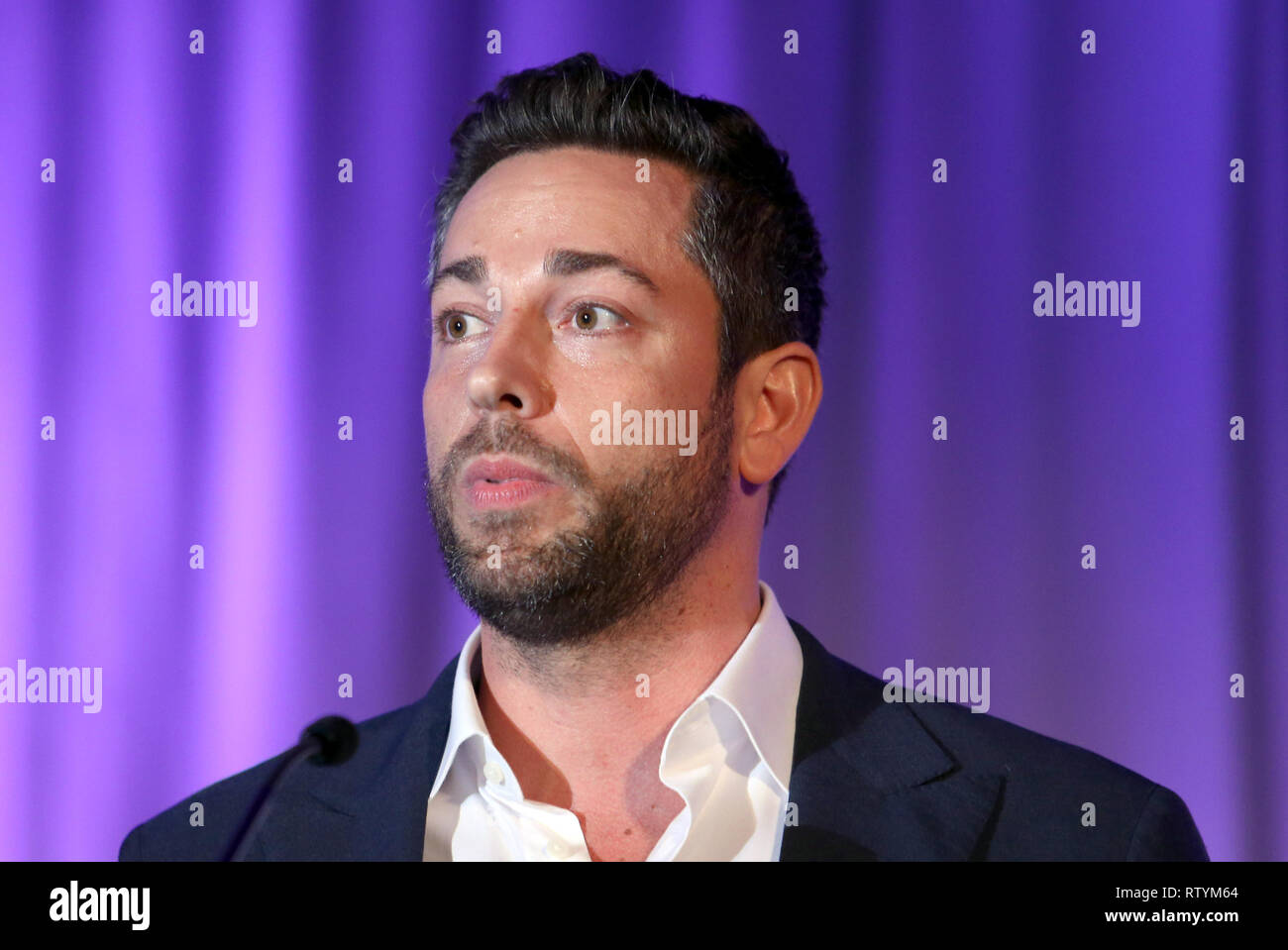 Hollywood, Stati Uniti d'America. 2 Mar, 2019. Zachary Levi, al 7 risparmio annuale di Gala di innocenza al Loews Hollywood Hotel in Hollywood, USAlifornia il 2 marzo 2019. Credito: Faye Sadou/media/punzone Alamy Live News Foto Stock