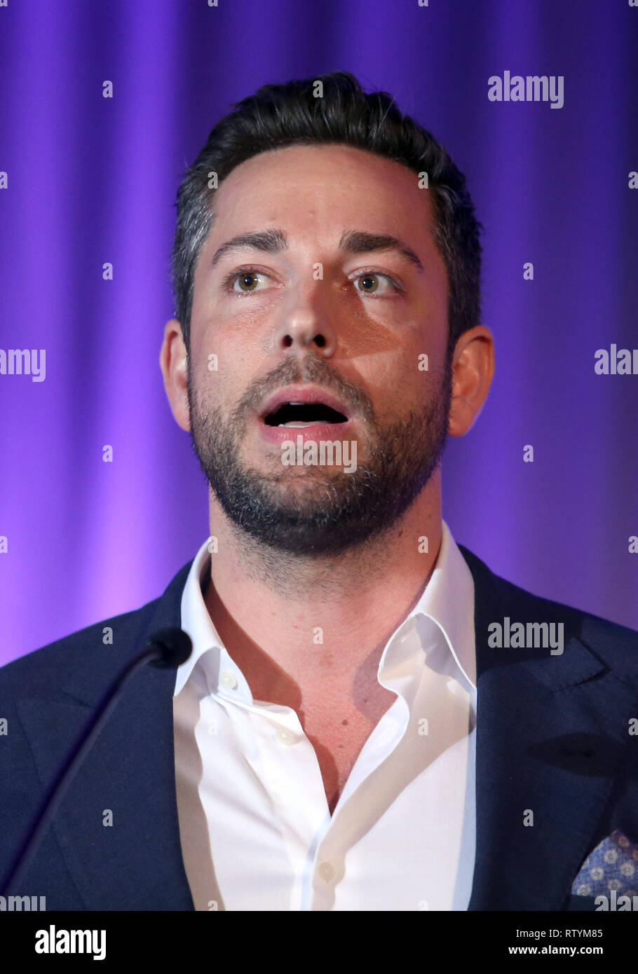 Hollywood, Stati Uniti d'America. 2 Mar, 2019. Zachary Levi, al 7 risparmio annuale di Gala di innocenza al Loews Hollywood Hotel in Hollywood, USAlifornia il 2 marzo 2019. Credito: Faye Sadou/media/punzone Alamy Live News Foto Stock
