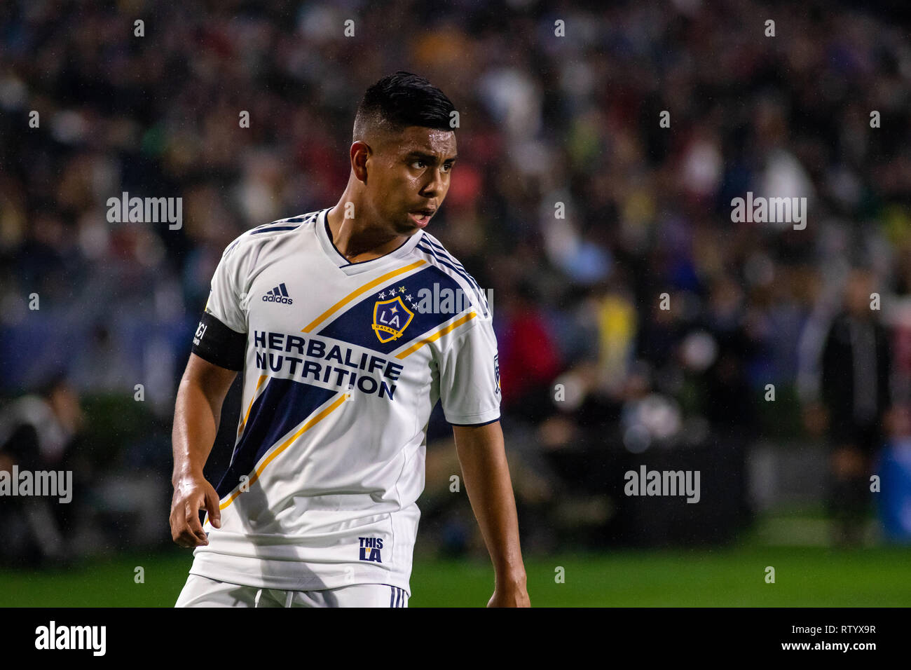 Carson, Stati Uniti d'America. 2 Marzo, 2019.16 anno vecchio Efrain Alvarez (26) ha fatto il suo debutto in MLS memorabile sollevando un assist sulla galassia del primo obiettivo di stagione. Credito: Ben Nichols/Alamy Live News Foto Stock