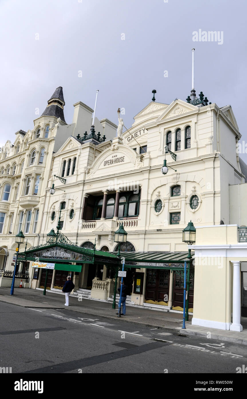 Il Gaiety Theatre e Opera House di Harris Promenade di Douglas sull' Isola di Man, il Regno Unito Isola di Man con la sua capitale, Douglas è locat Foto Stock Il Gaiety Theatre e Opera House di Harris Promenade di Douglas sull' Isola di Man, il Regno Unito Isola di Man con la sua capitale, Douglas è locat Foto Stock