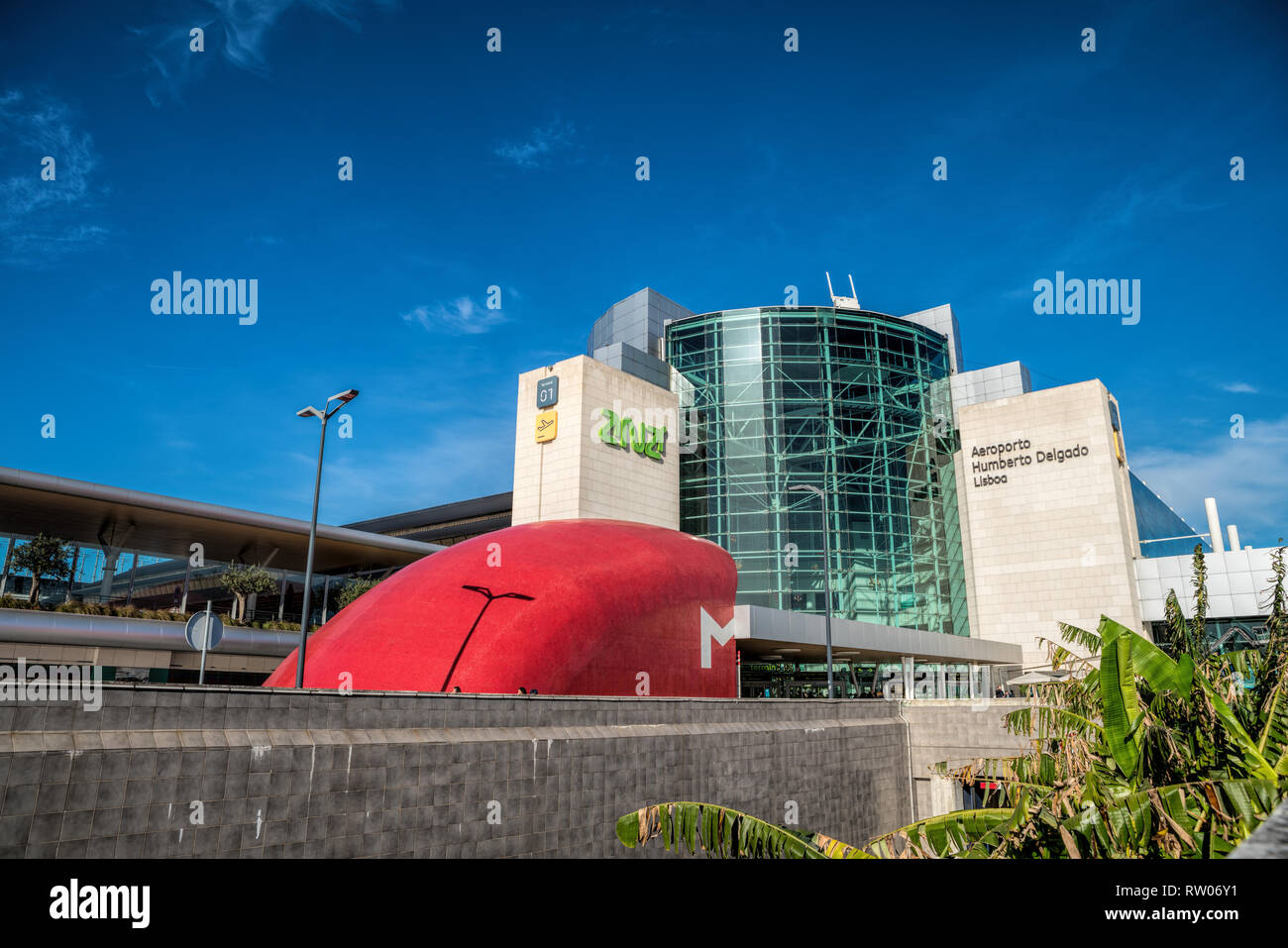 Lisbona aeroporto Portela - Aeroporto internazionale situato a Lisbona, la capitale del Portogallo. Aeroporto principale è il gateway internazionale per il Portogallo Foto Stock