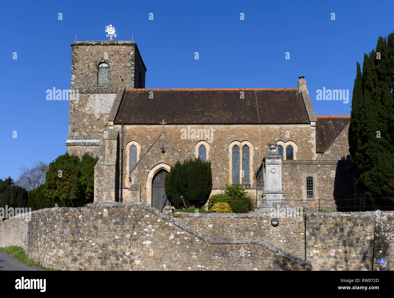 Santa Maria la chiesa parrocchiale, Storrington, West Sussex, in Inghilterra, Regno Unito Foto Stock