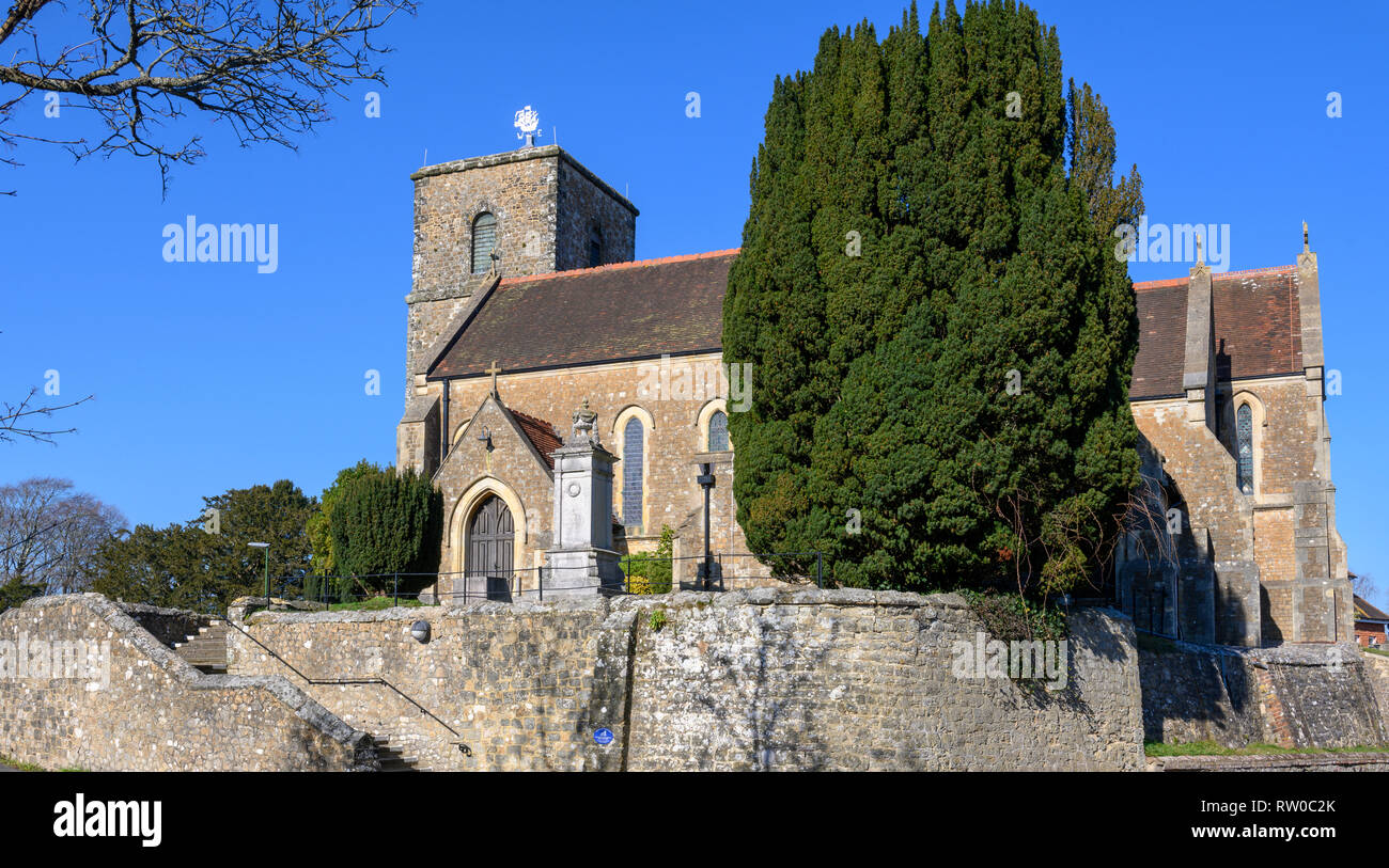 Santa Maria la chiesa parrocchiale, Storrington, West Sussex, in Inghilterra, Regno Unito Foto Stock