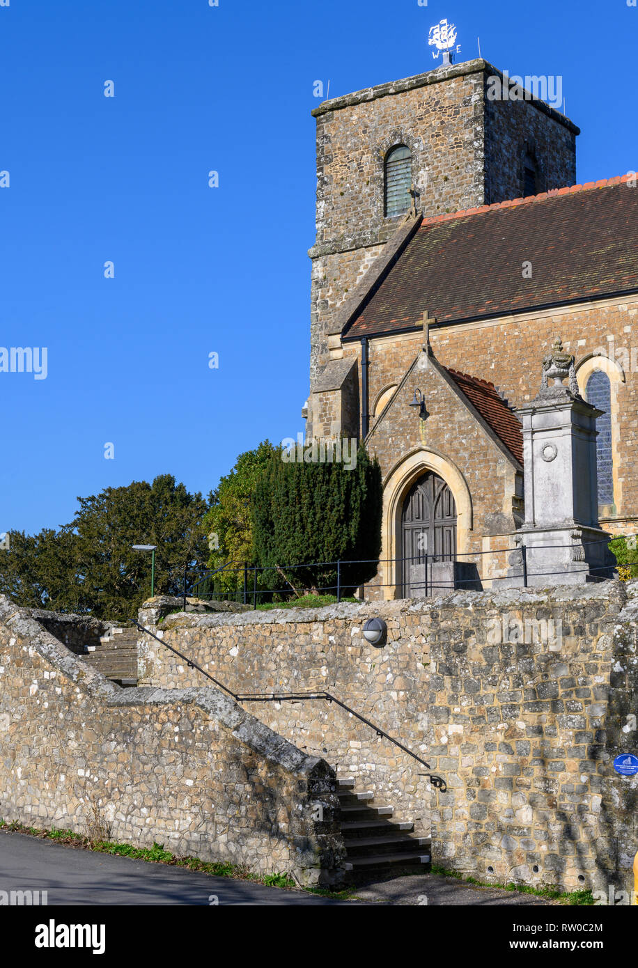 Santa Maria la chiesa parrocchiale, Storrington, West Sussex, in Inghilterra, Regno Unito Foto Stock